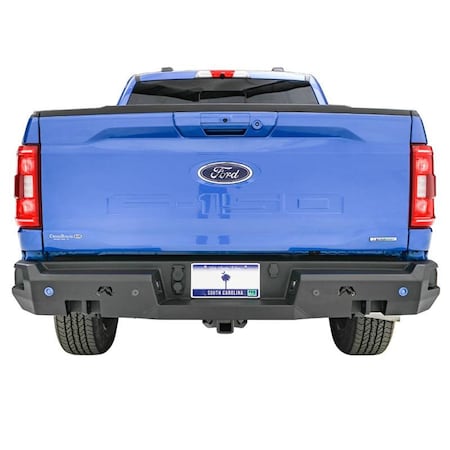 Fab Fours 21-C F150 PREMIUM REAR BUMPER W/PRE-DRILLED SENSOR HOLES MATTE BLACK POWDER COAT FF21-W5051-1